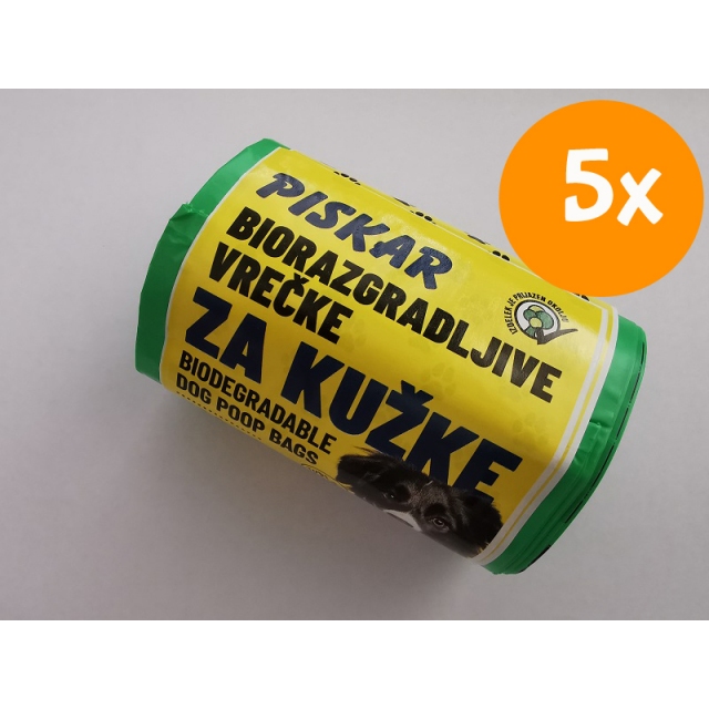 5x 40 vrečk je skupaj 200 vreč za izrebke